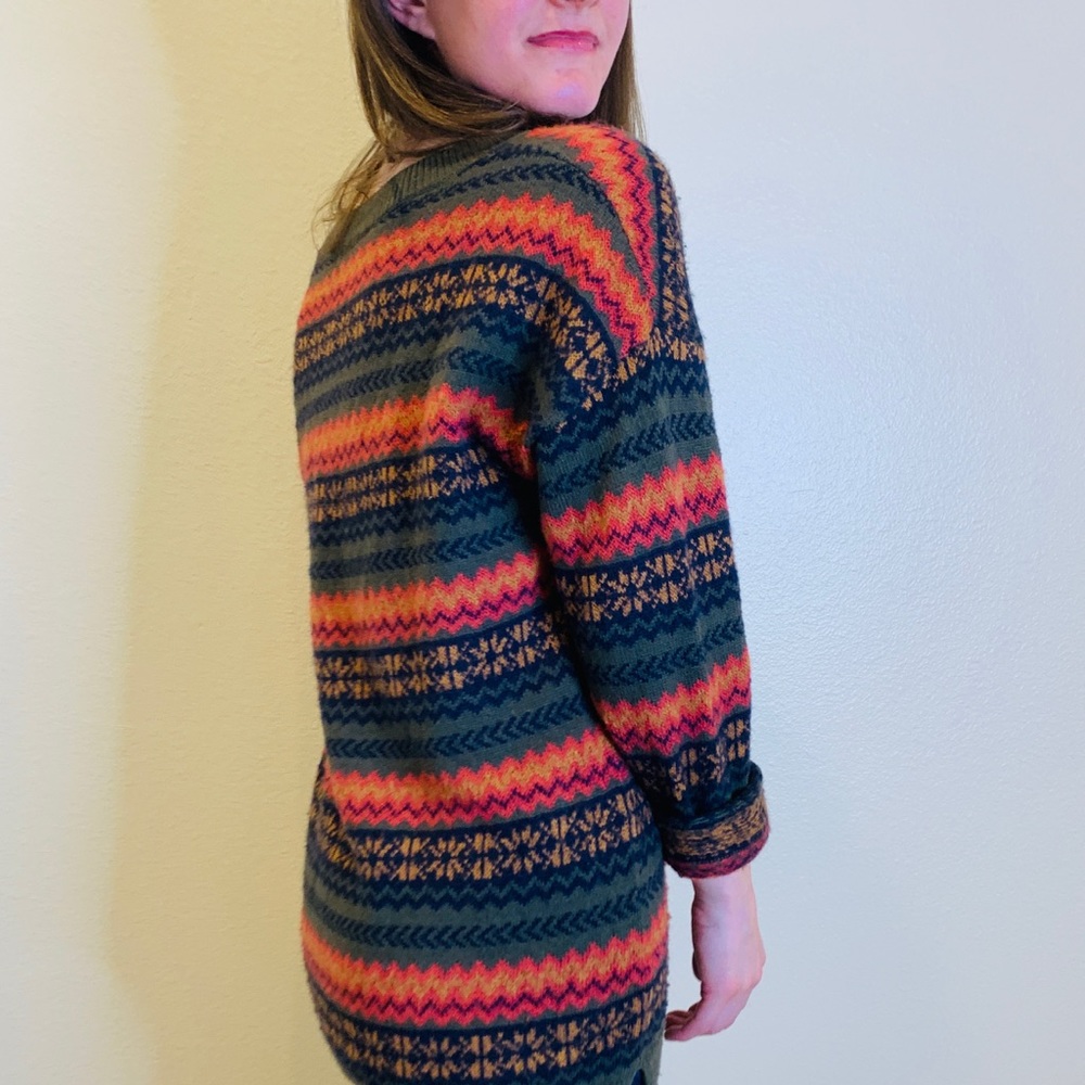 Treasure & Bond fair isle v-neck sweater